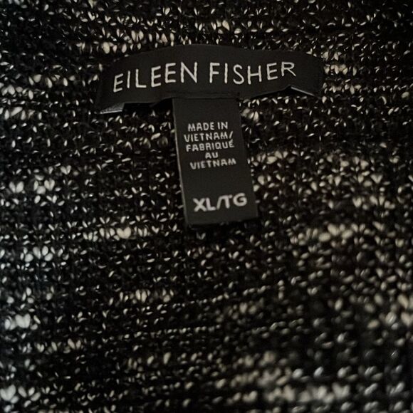 Eileen Fisher Double Breasted Tweed Knit Notch Collar Marled Button Blazer XL - Picture 7 of 7